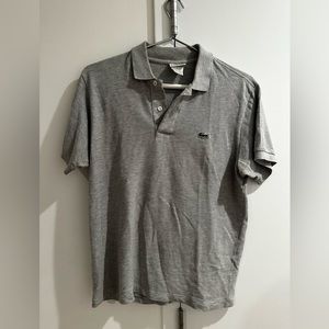Lacoste grey polo - gently used